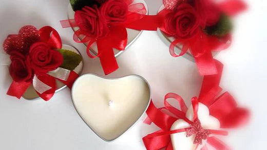 Heart candle tin packaging