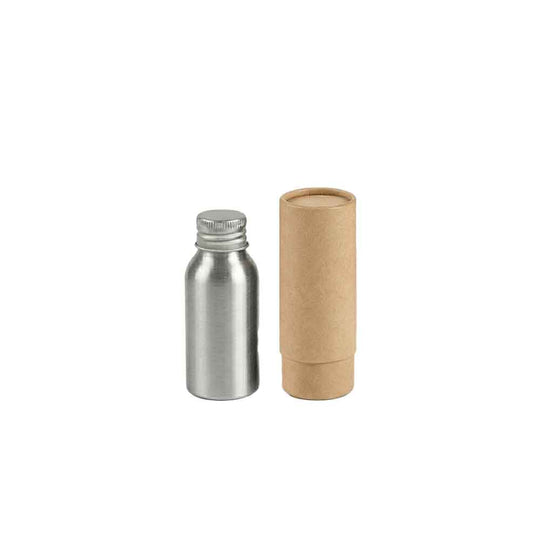 Flaskor med skruvlock i aluminium med pump eller spraylock