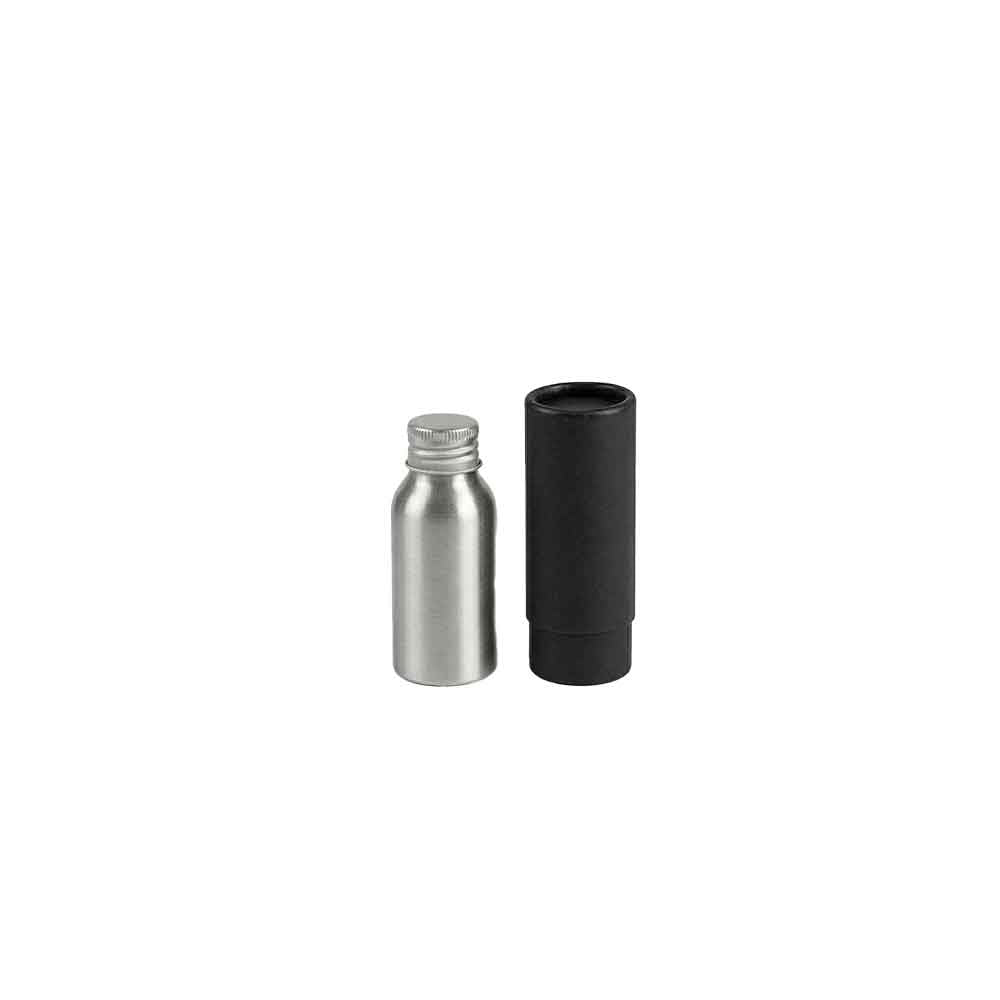 Flaskor med skruvlock i aluminium med pump eller spraylock
