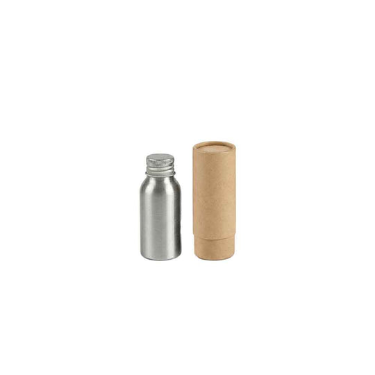 Flaskor med skruvlock i aluminium med pump eller spraylock