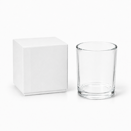Ljusburkar av glas (Clear & Black)