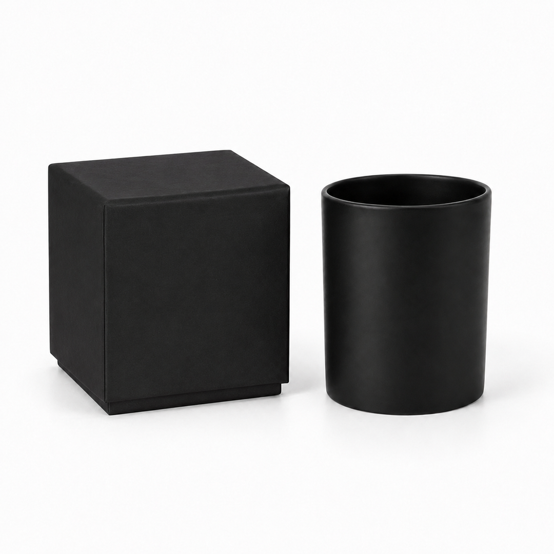 Ljusburkar av glas (Clear & Black)