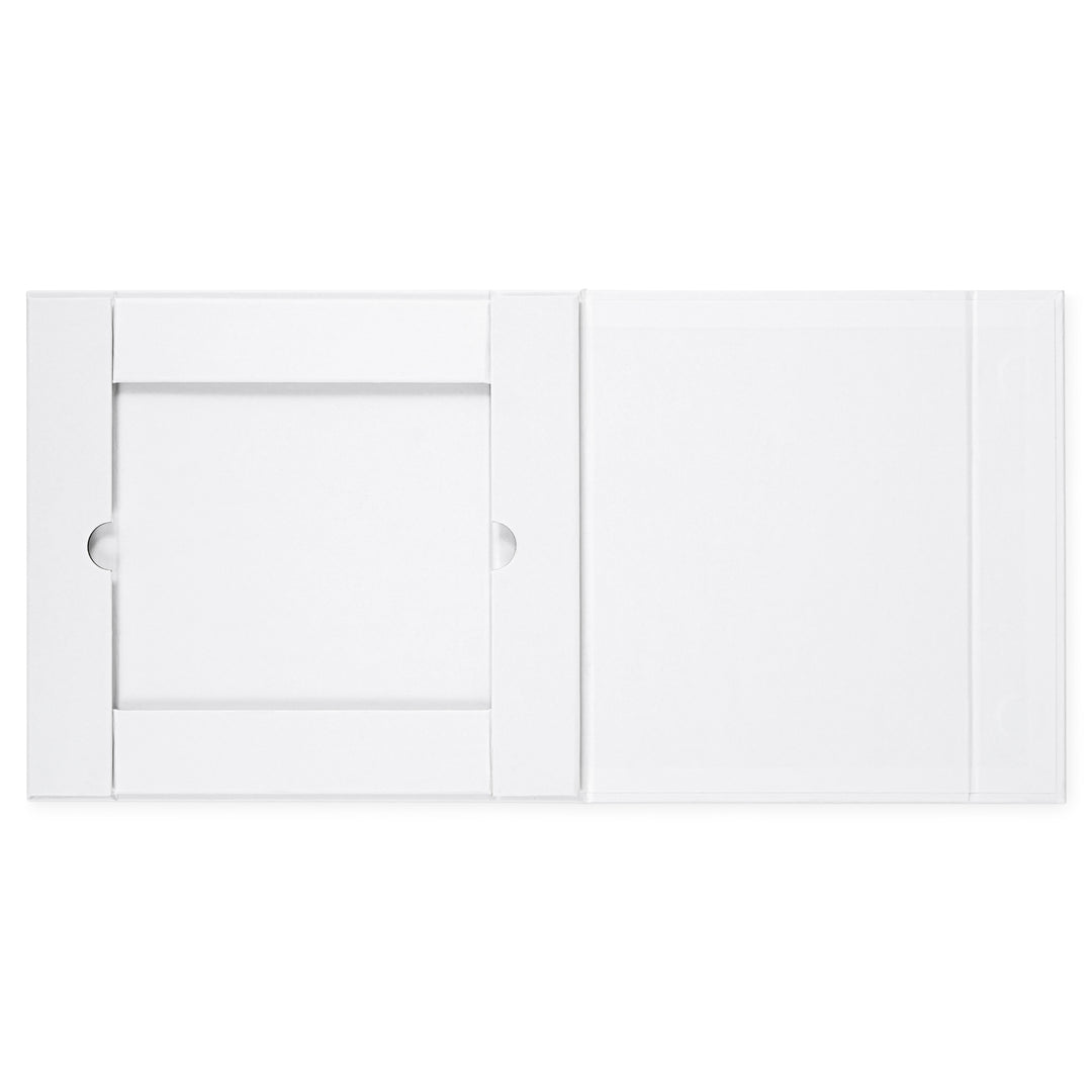 Flat-Pack A5 magnetiska presentförpackningar i svart & Vit